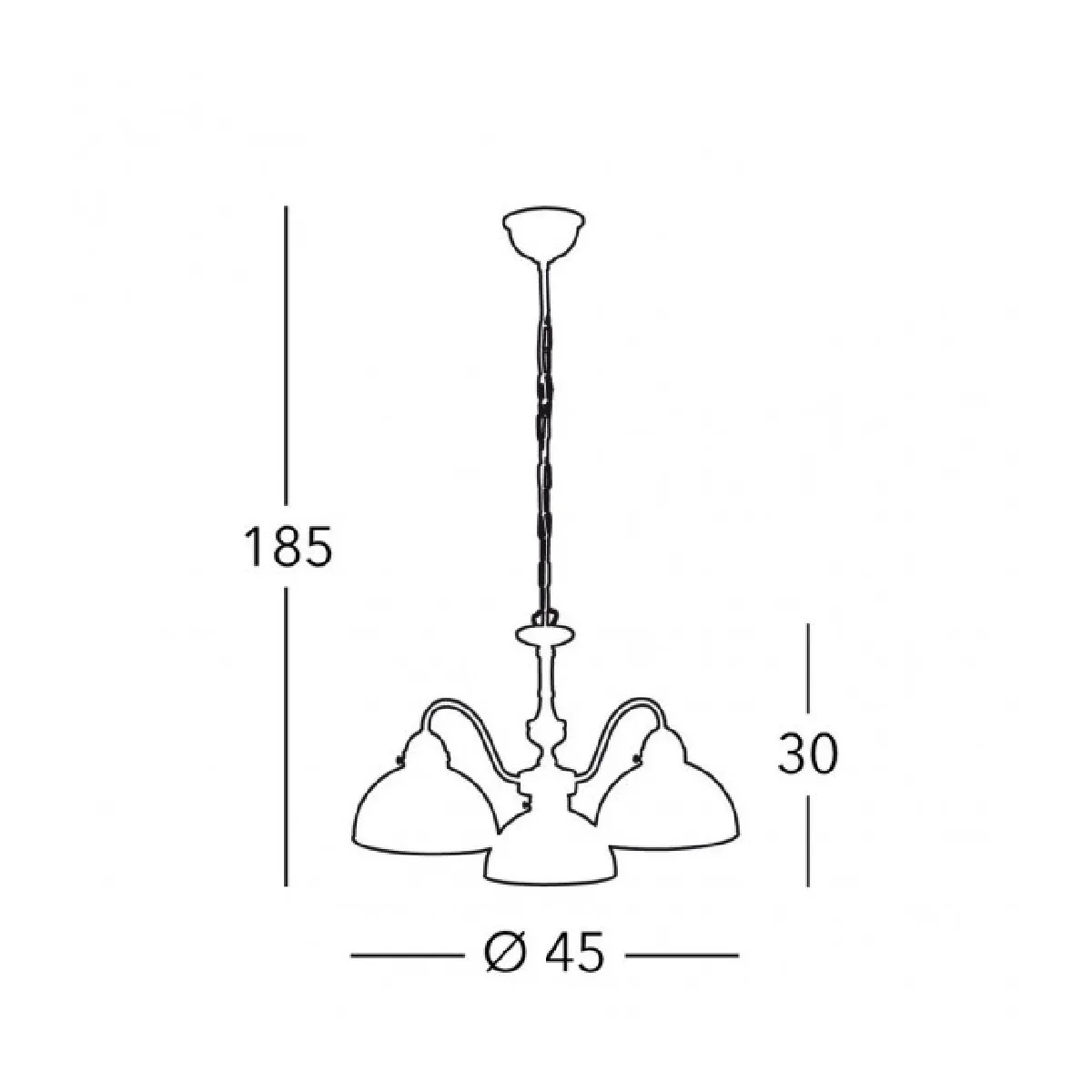 Luminaire Center Suspension Nonna - Laiton Antique