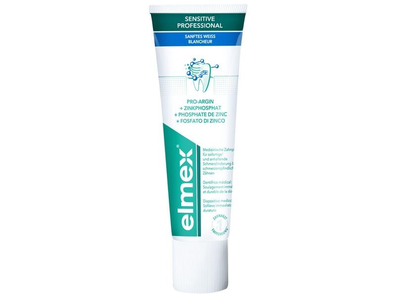 elmex Zahnpasta Sensitive Professional Sanftes Weiss 75 ml Zahncreme gegen schmerzempfindliche Zähne und Verfärbungen