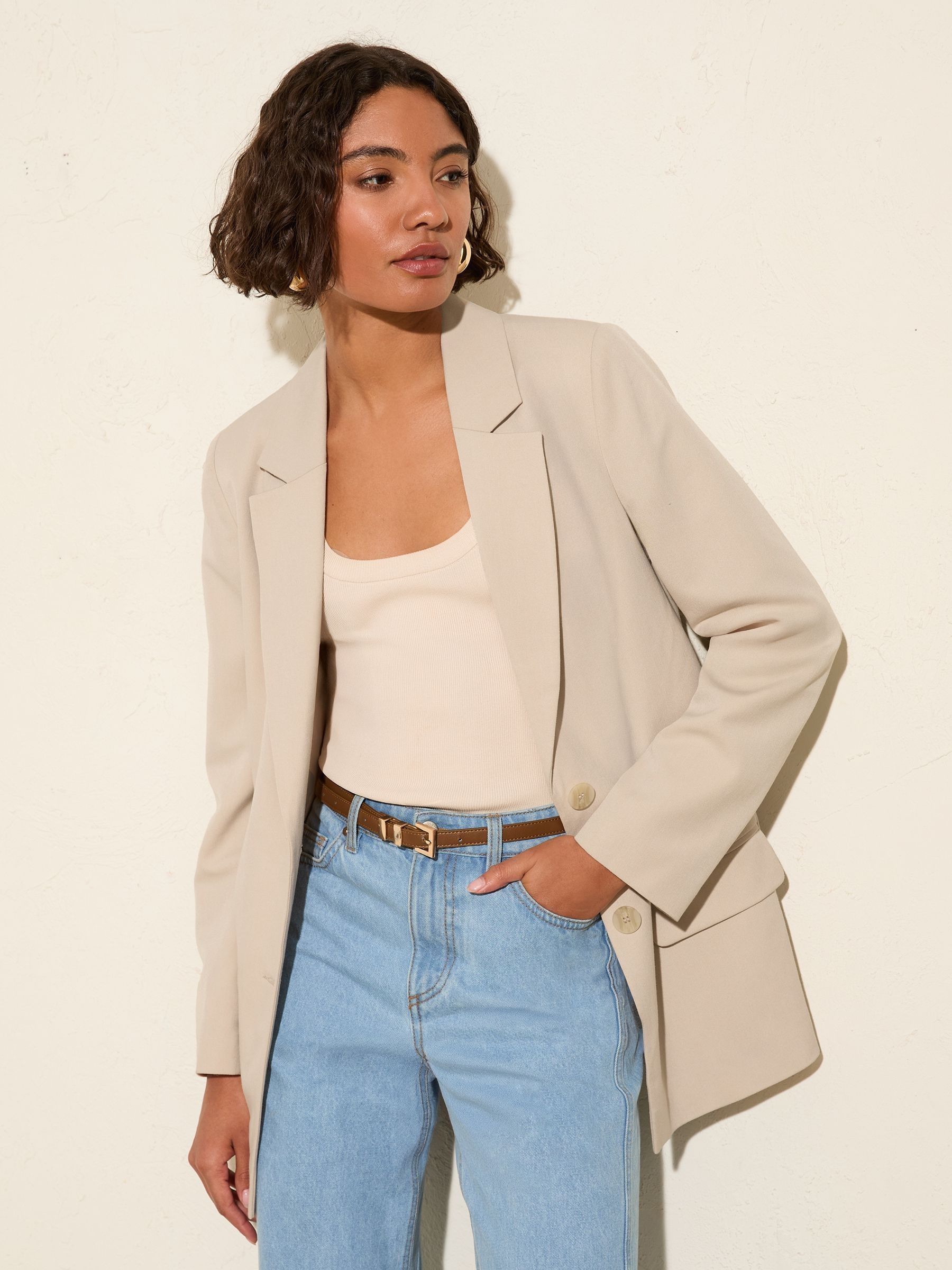 Neutraal - Friends Like These Boyfriend Premium Tailored Blazer