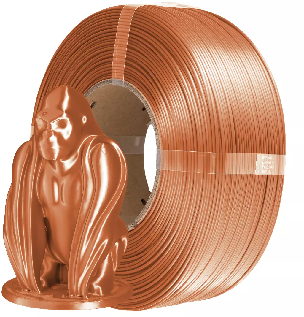 AzureFilm  PLA Silk Refill Bronze, 1,75 mm / 1000 g    Hochwertiges Filament mit Silk-Effekt in Bronze, ohne Spule