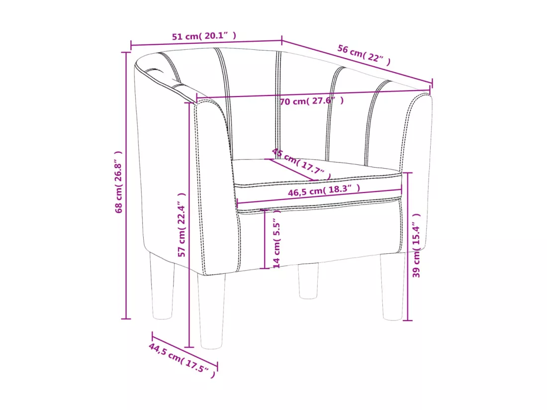 Fauteuil noir similicuir