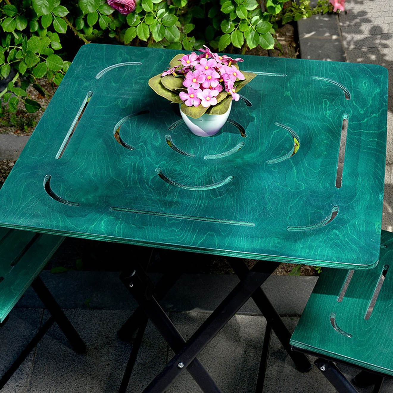Sunny Garden Ensemble de jardin 2 places vert