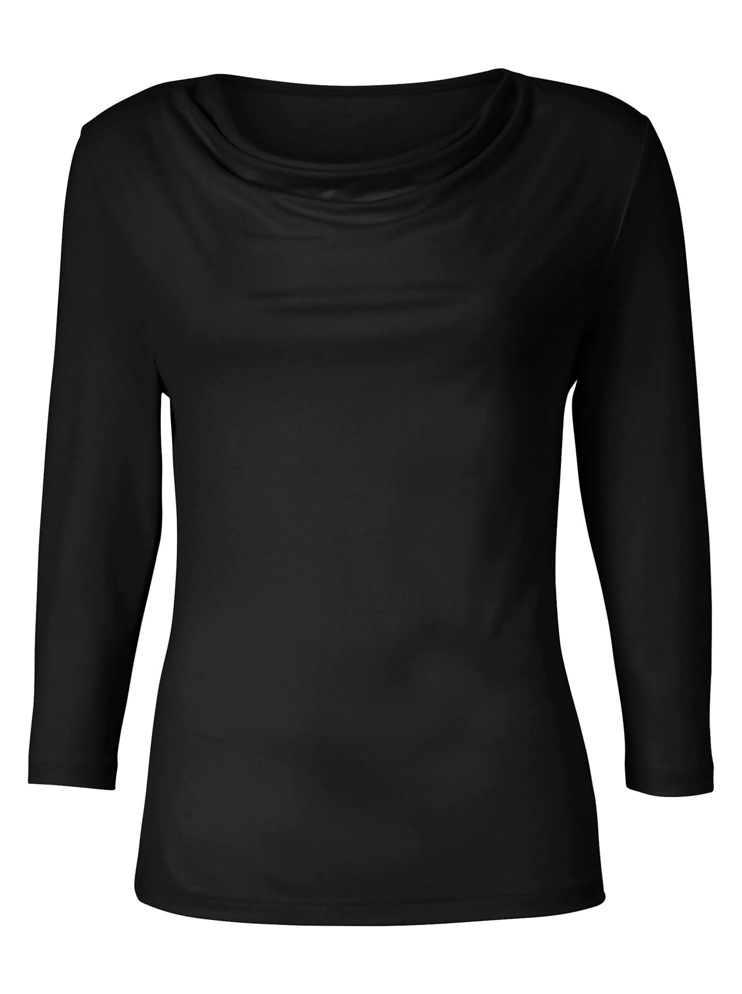 Wasserfallshirt in schwarz