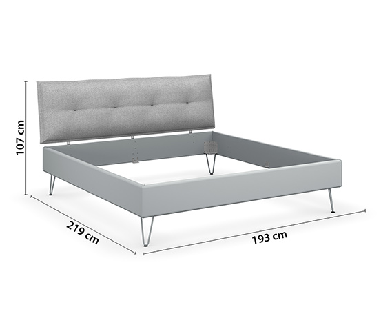 rauch Bett »Homey«, ca. 180 x 200 cm, seidengrau