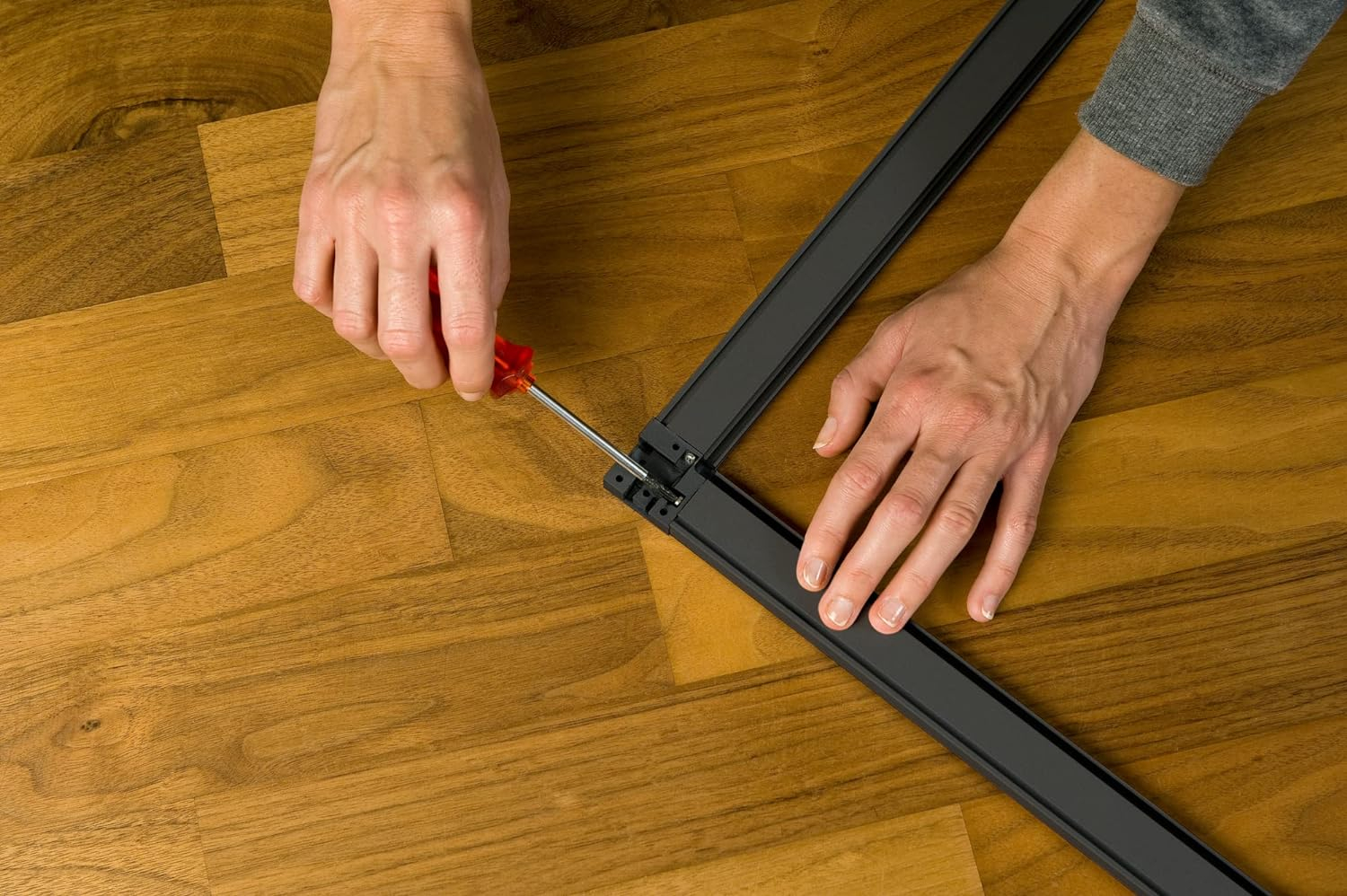 (120x240cm) ALU XL Comfort Tür Fliegengitter Insect Stop Zuschneidbarer Aluminiumrahmen (55197-00003-00) - Anthrazit