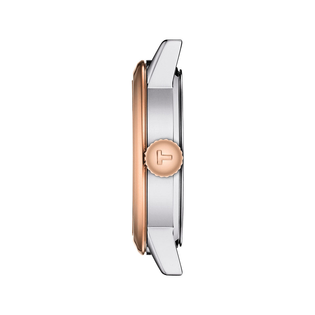 Montre TISSOT T-classic femme bracelet acier inoxydable bicolore rose