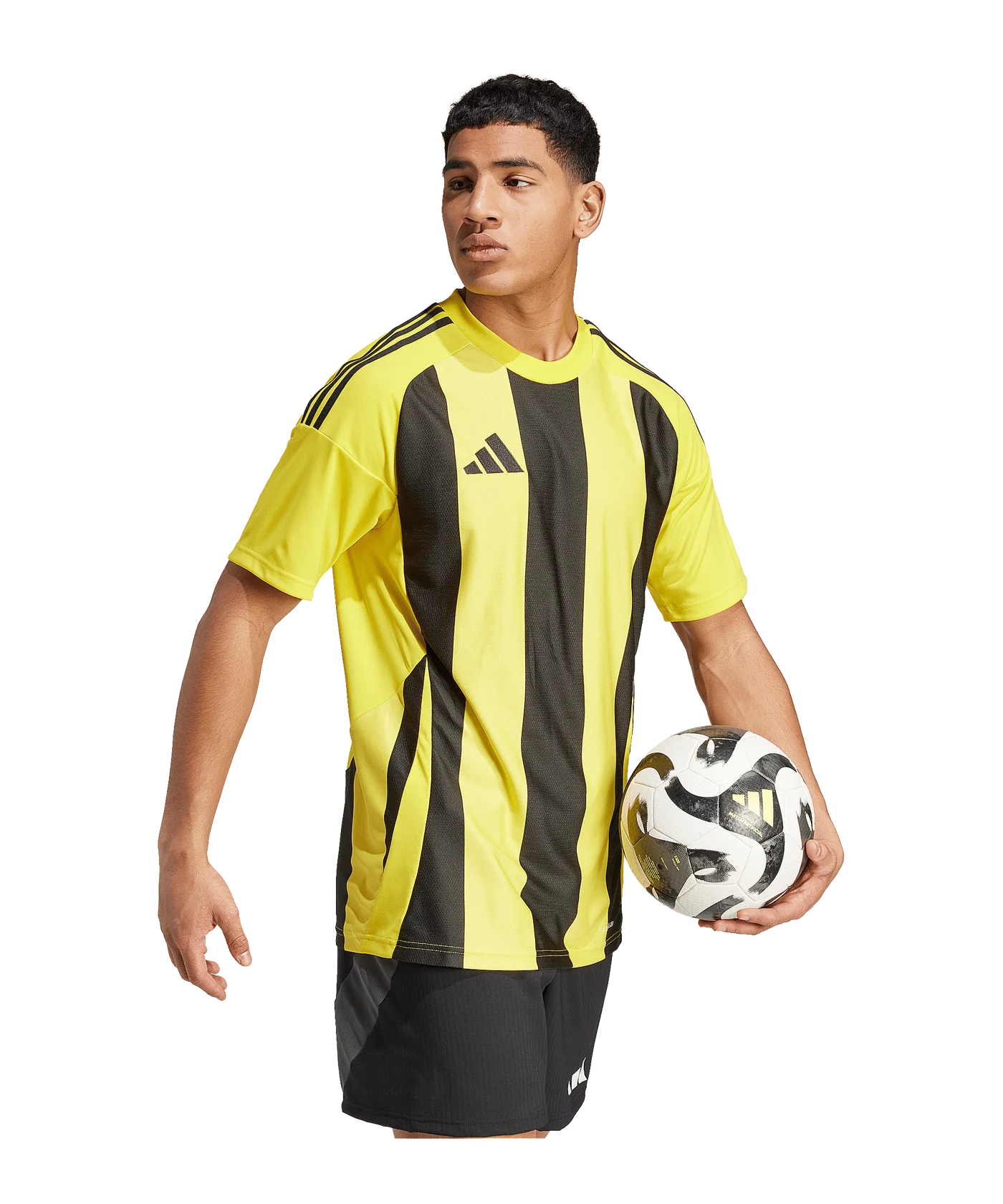 adidas Striped 24 Trikot Gelb Schwarz