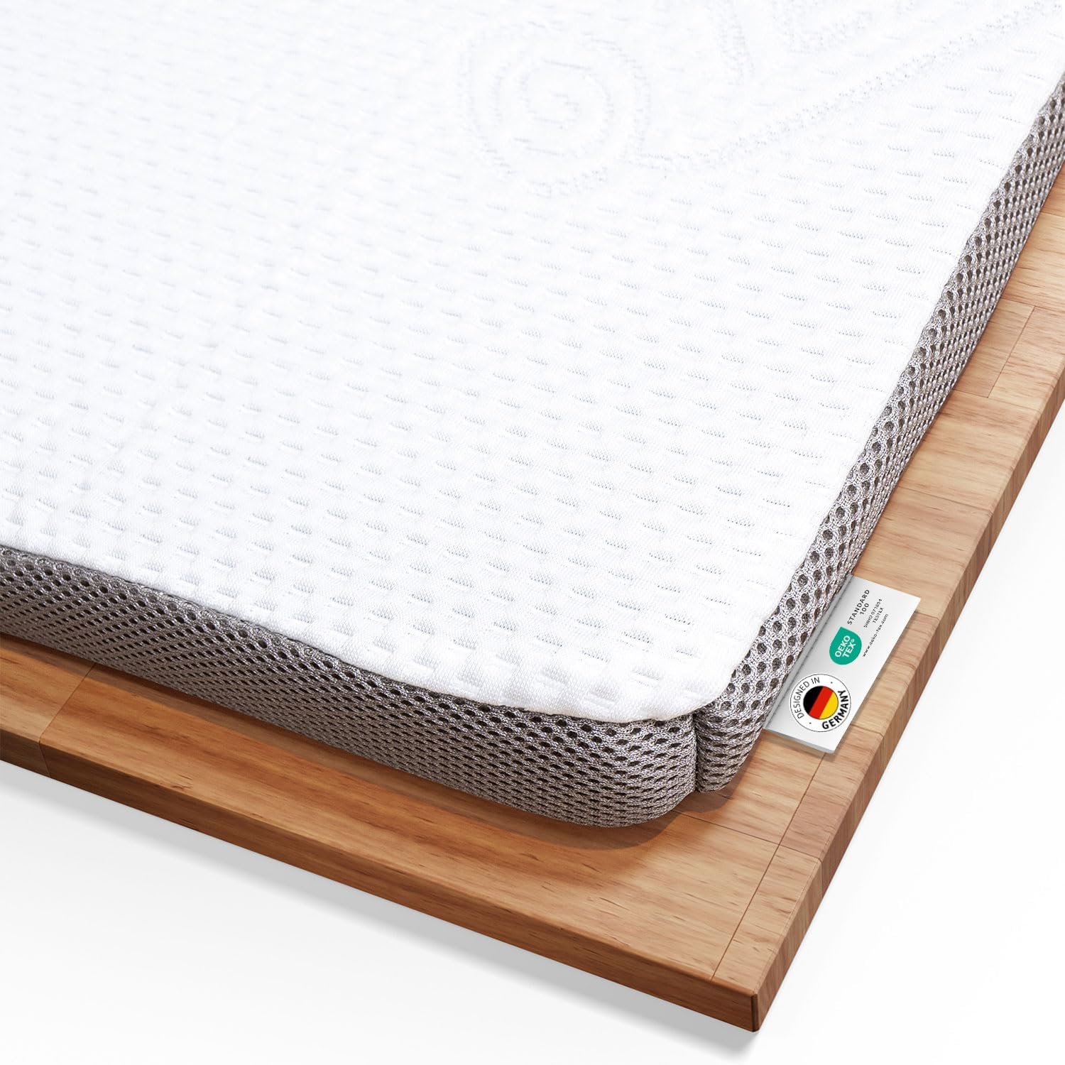 Topper 160x200cm EcoON | Testsieger 2022 | Ergonomische Memory Schaum Auflage | Atmungsaktiv & Feuchtigkeitsregulierend | Nachhaltiger & umweltschonender Tencel-Bezug | Matratzen-Topper 160 x 200 x 6
