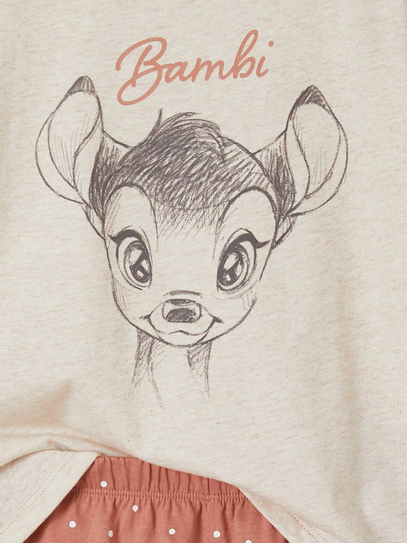 Pijama liso bege tamanho médio DS® Bambi com shorts