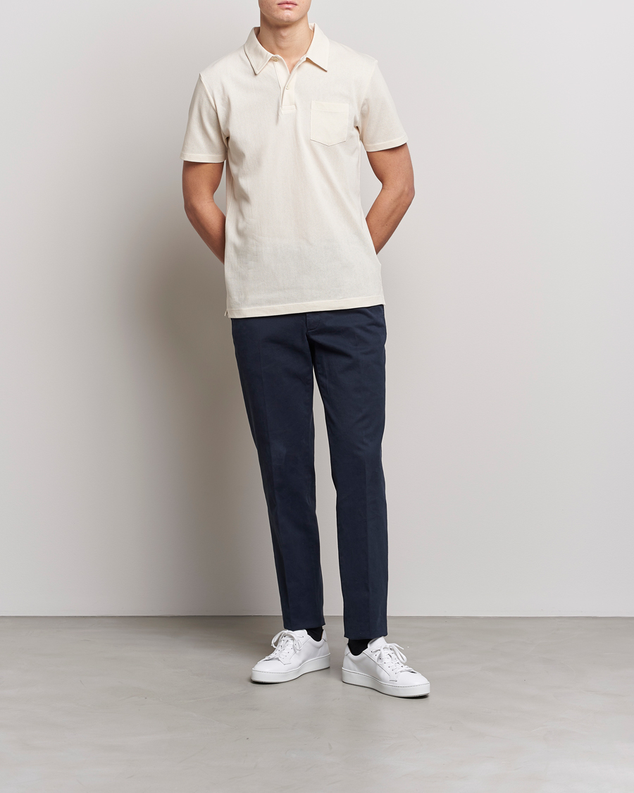 Sunspel Riviera Polo Shirt Undyed