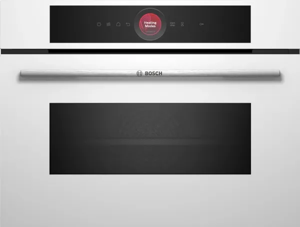 Bosch Serie | 8 CMG7241W1 - Kombinationsovn - til indbygning - Wi-Fi - niche - bredde: 56 cm - dybde: 55 cm - højde: 45 cm - med selv-rengøring - hvid