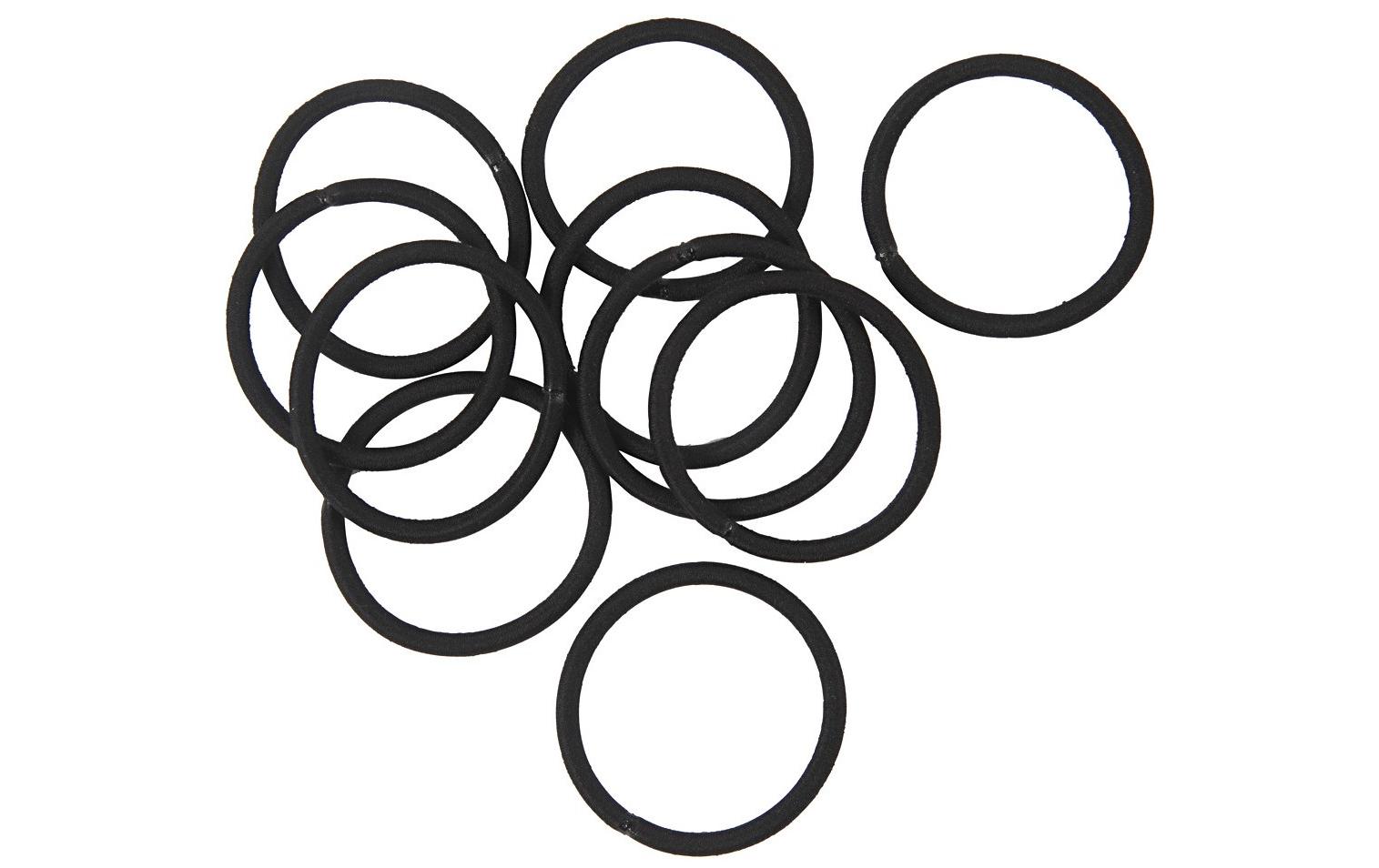 Haargummi 4,5 cm, 10 Stück, SchwarzStylishes Haargummi in Schwarz