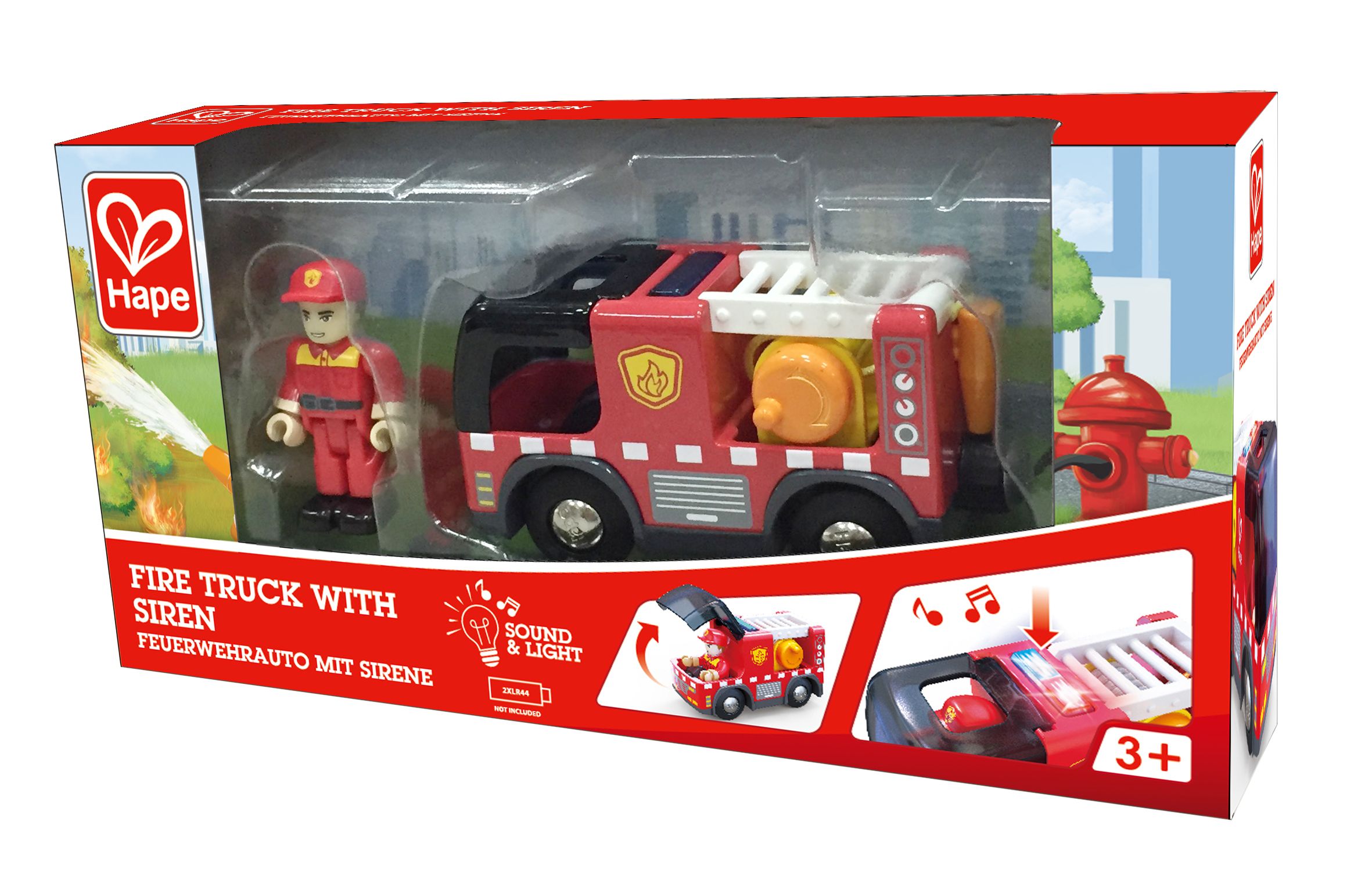 Hape Feuerwehrauto mit Sirene