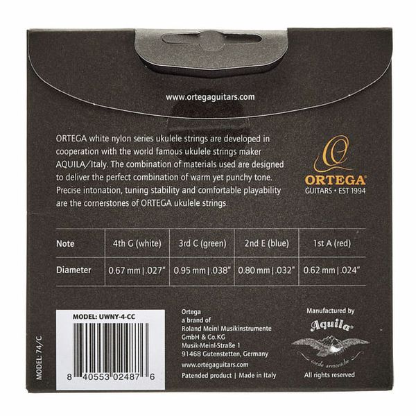 Ortega UWNY-4-CC Ukulele Strings
