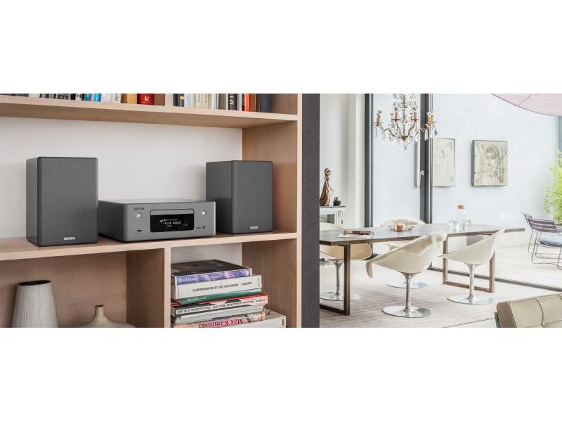 Denon Micro-HiFi Anlage CEOL N10 Schwarz HiFi Kompaktanlage mit Netzwerk- und CD-Player