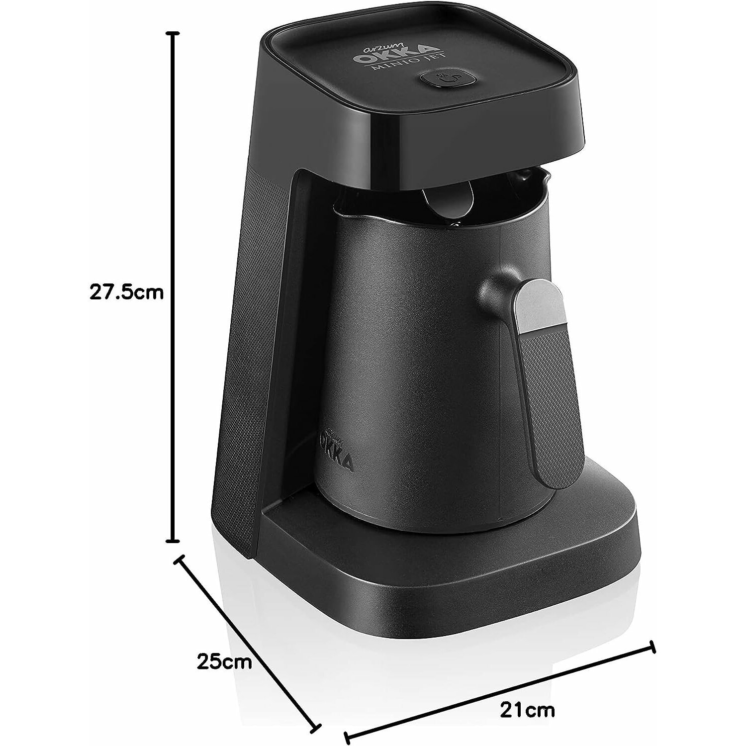 ARZUM türkische Kaffeemaschine, türkische Kaffeekanne, 400 W Silber