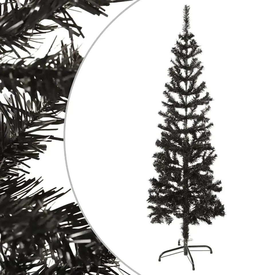 vidaXL - Kunstkerstboom met 265 tips en staal standaard 150 cm - Zwart - PVC