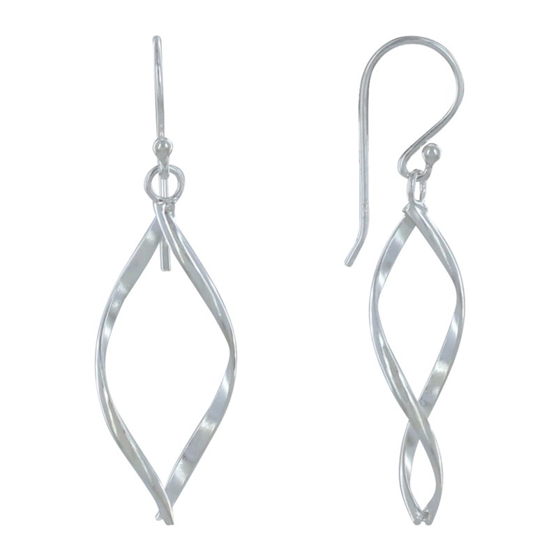 Boucles d'Oreilles Argent Losange Torsadé