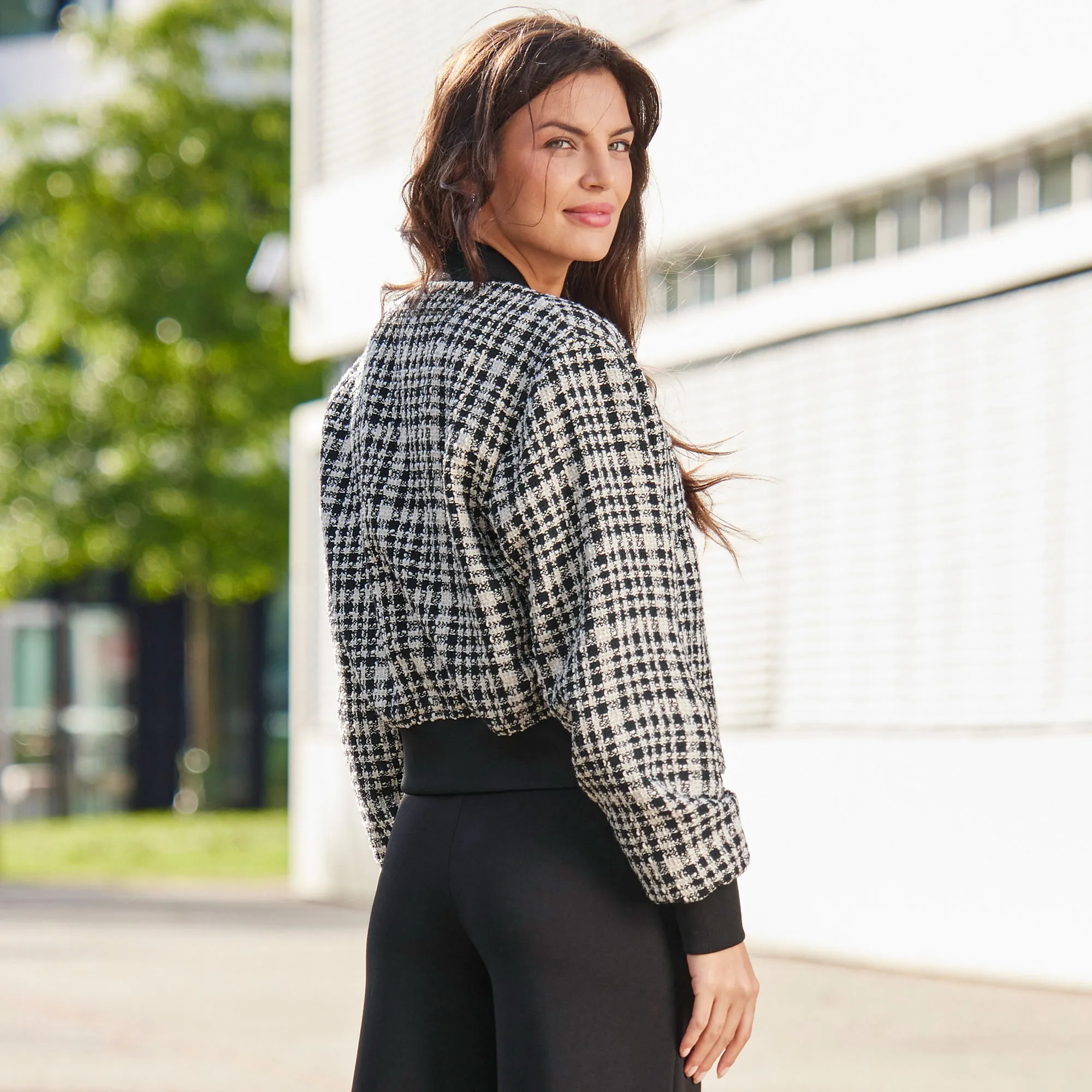 Damen-Bouclé-Blouson