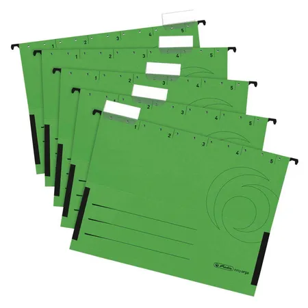 Herlitz Hängetasche A4 grün 5er mit Leinenfrosch
