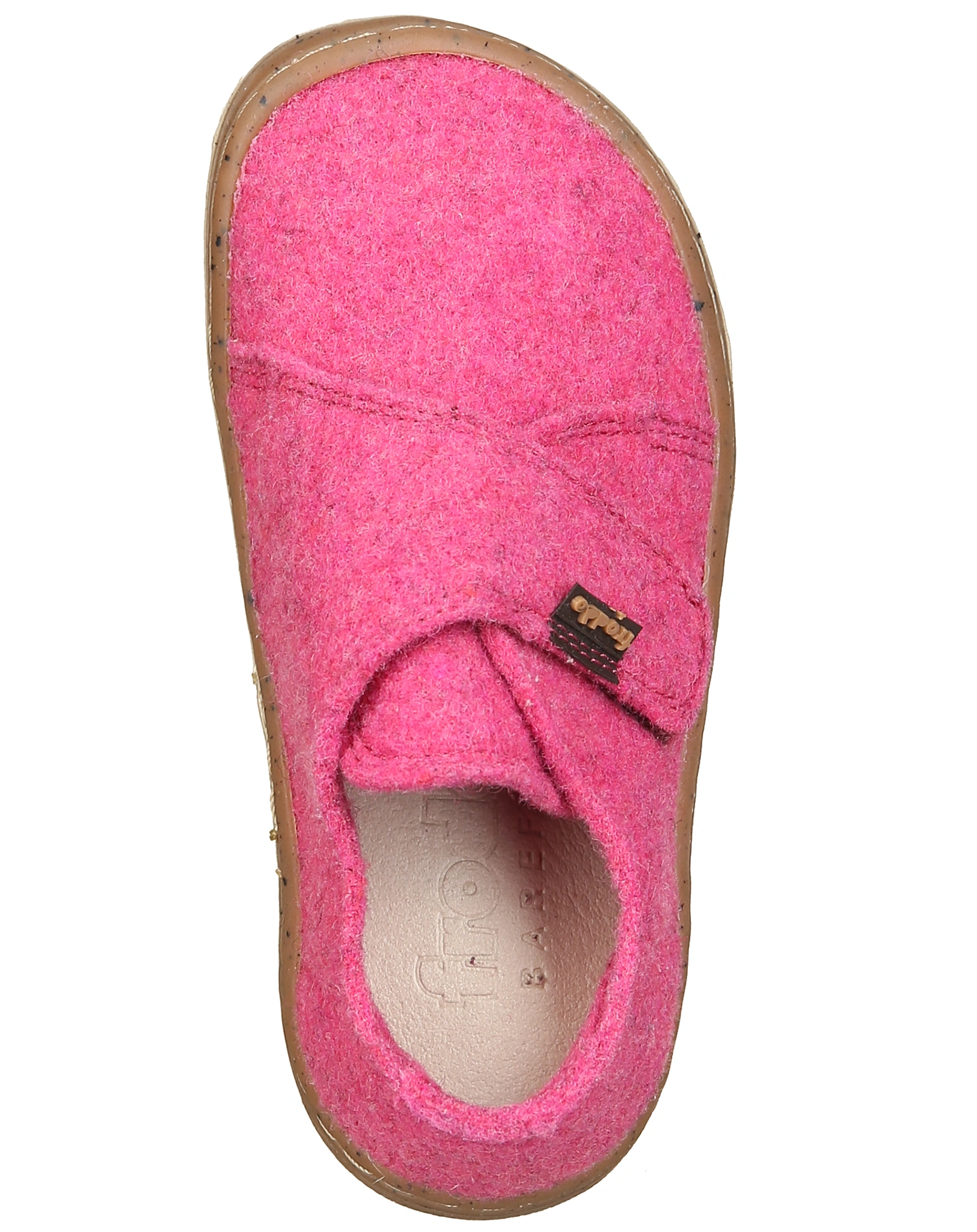 Klett-Hausschuhe BAREFOOT WOOLY in fuxia