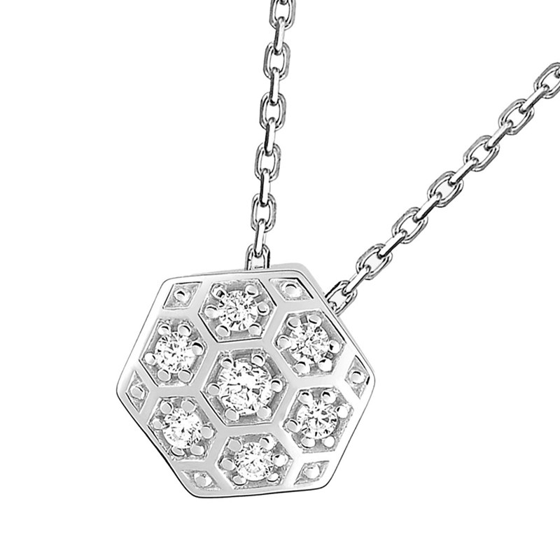Collier Femme - Or 18 Carats - Diamant 0,11 Carats - Longueur : 42 cm
