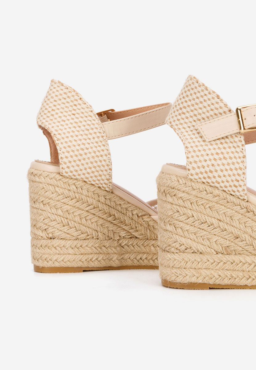 Sandales type espadrilles beige Racelia