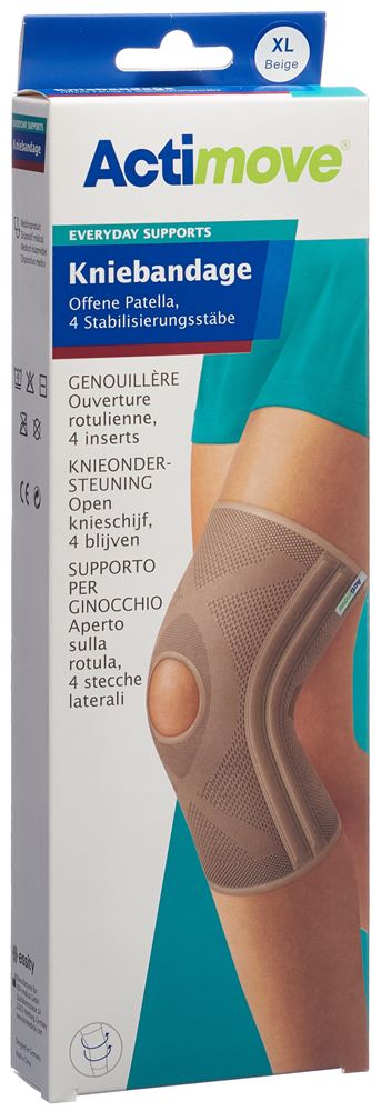 Actimove Everyday Support Kniebandage<br>1 Stück, XL, offene Patella