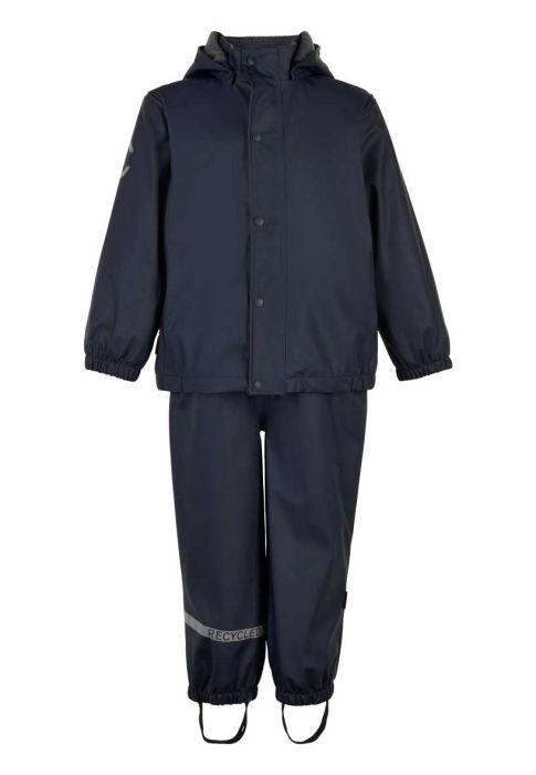 PU Rain Set m. fleece og seler regnsæt str. 86-104