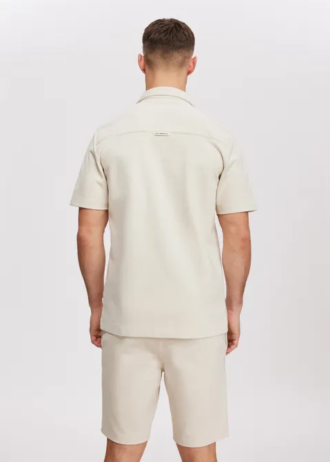 Overhemd met korte mouwen off-white (CREME.L)