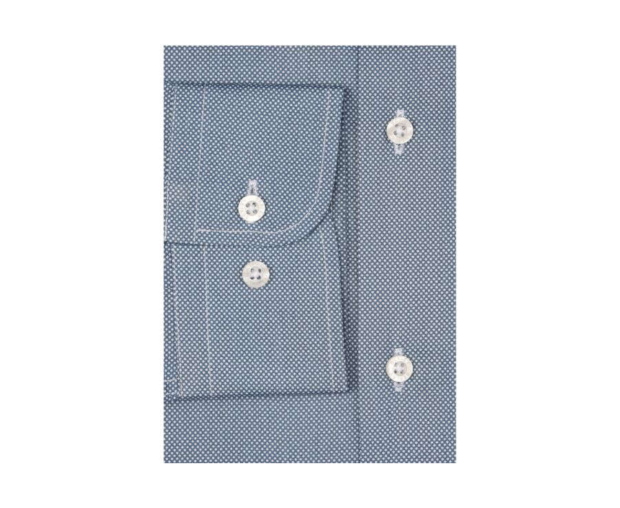 Chemise grise coton imprimé points blancs - ROBINSON