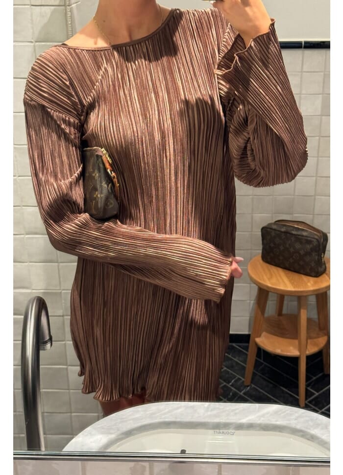 BYIC Kellyic Plissé Dress brown brown