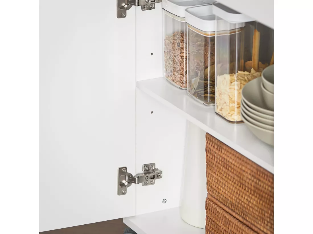 Desserte de Cuisine sur Roulettes Îlot de Cuisine Buffet avec Plan de Travail, FKW117-W