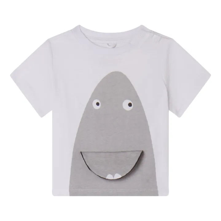 Stella McCartney Kids T-Shirt Tête de Requin | Blanc