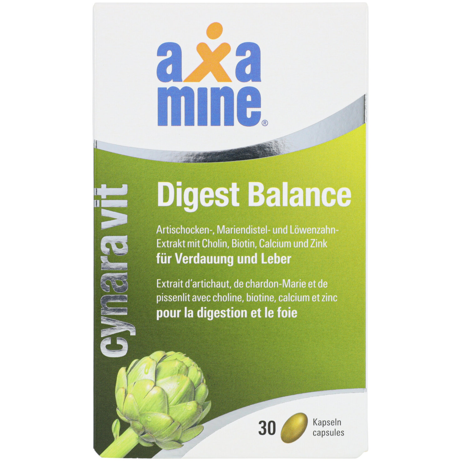 Axamine Digest Balance für Verdauung und Leber 30 Kapseln