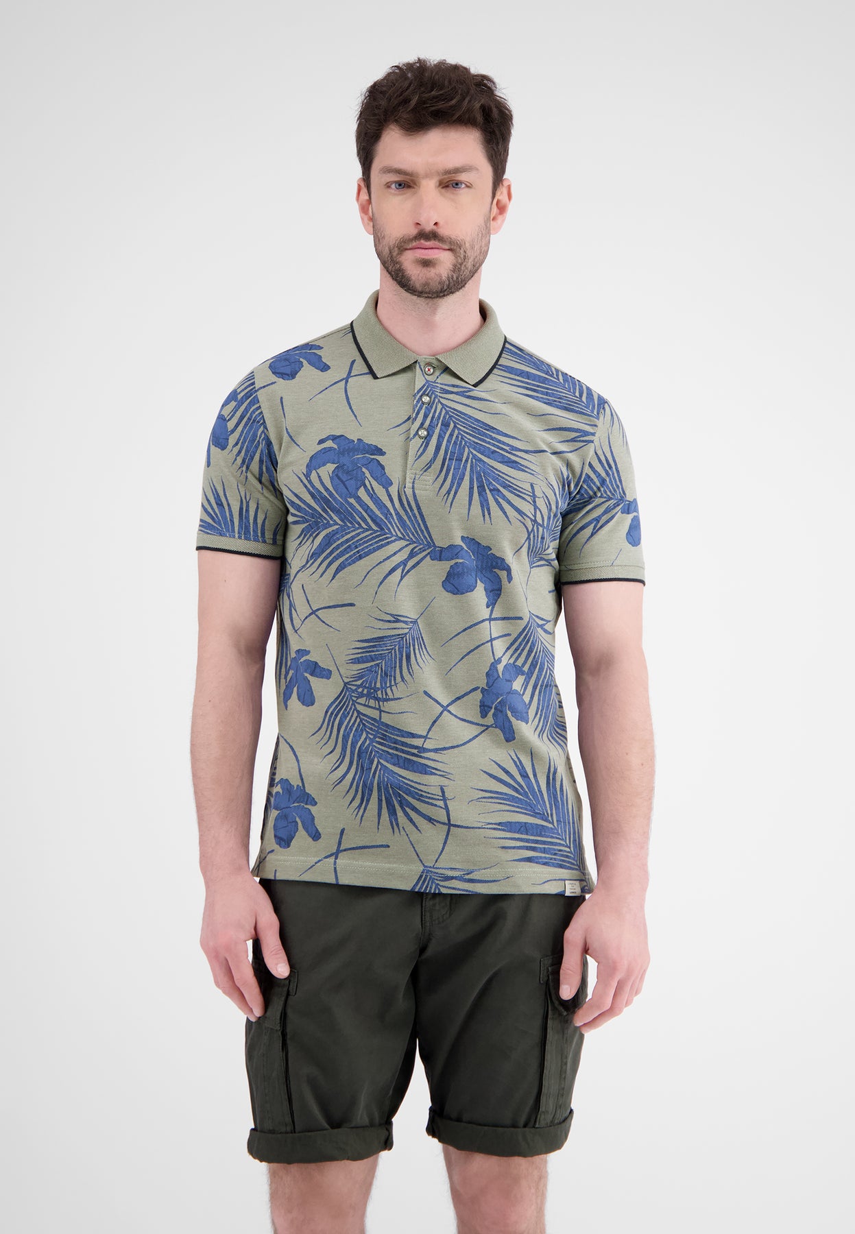 Modisches Poloshirt, sommerlich gemustert