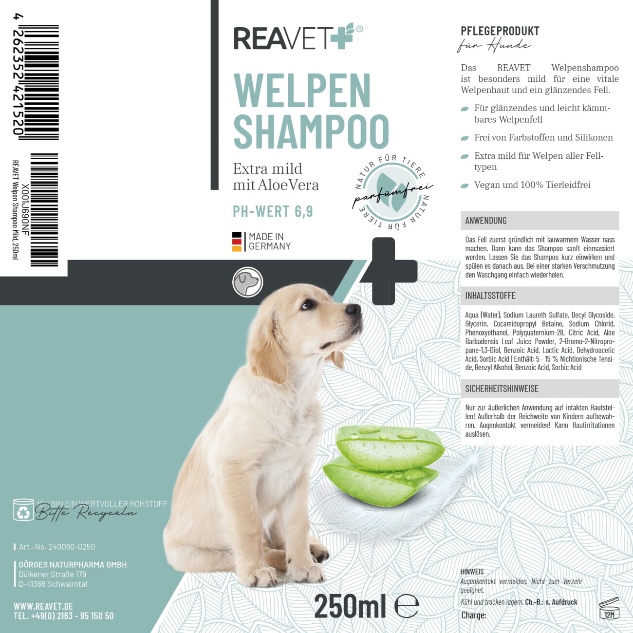 REAVET Welpenshampoo 250ml