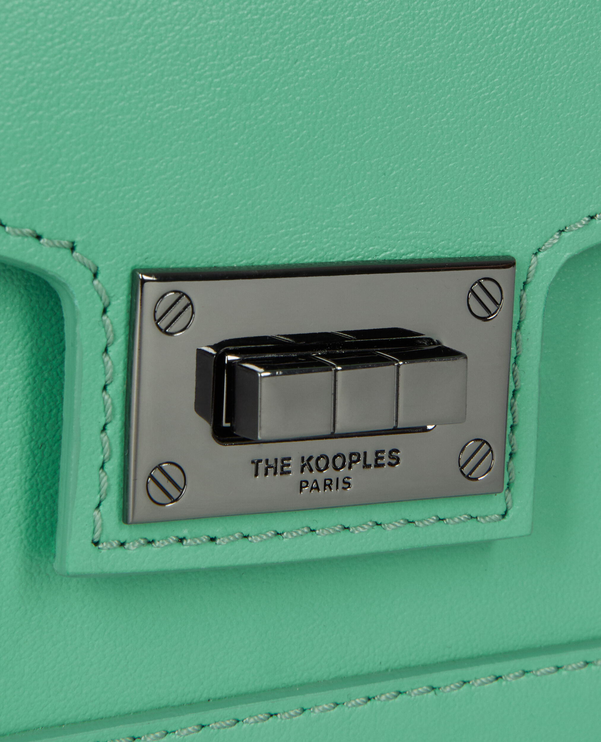 Sac Emily nano en cuir vert