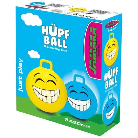 Jamara Hüpfball Smile gelb, 450 mm, trägt bis zu 50 kg