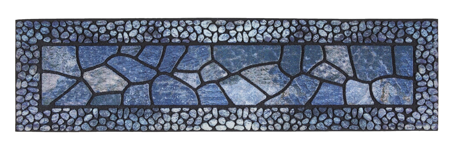 La Traviata buitenmat set van 2 24 x 90 cm in blauw