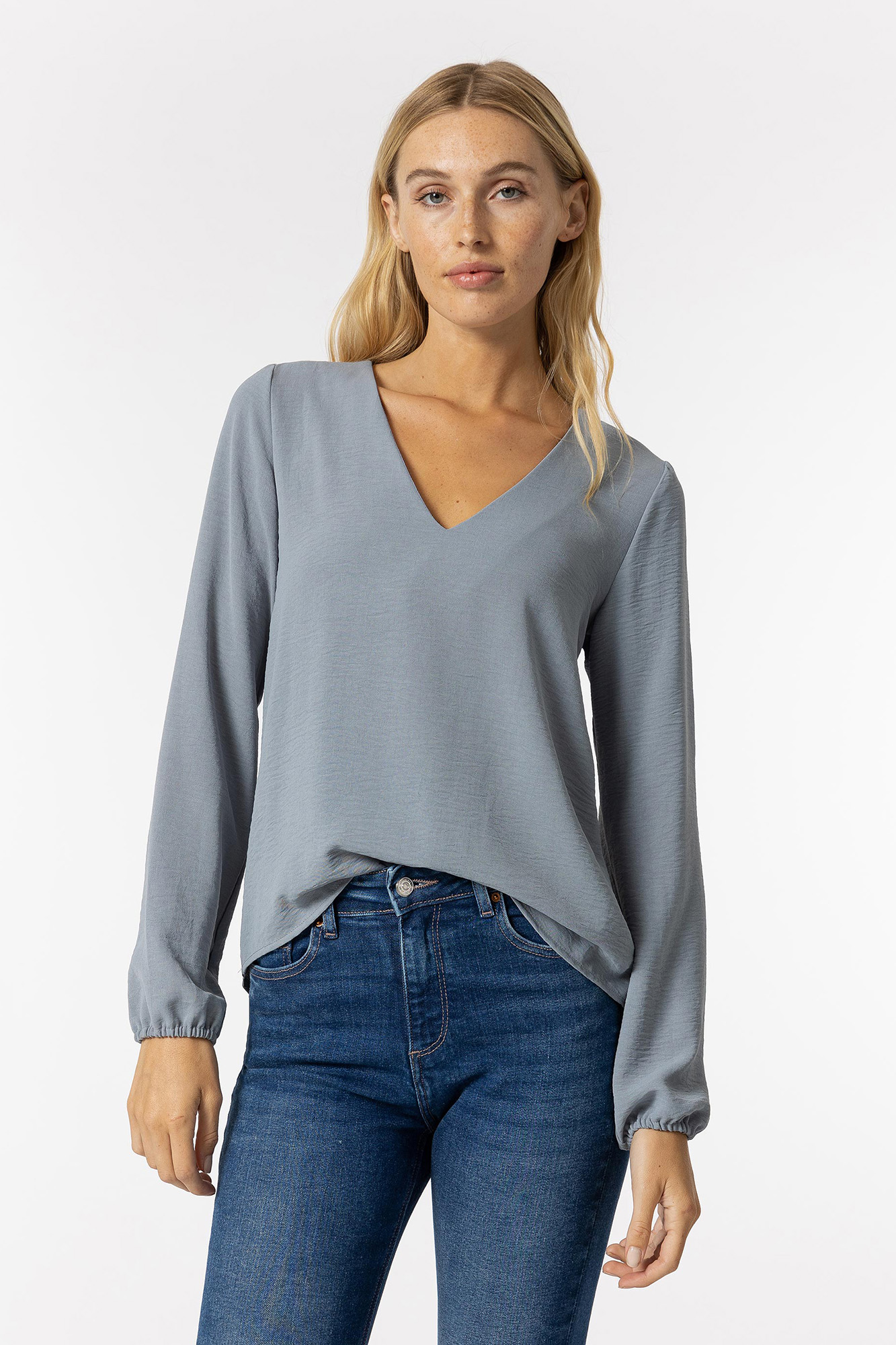 Blusa com efeito plissado