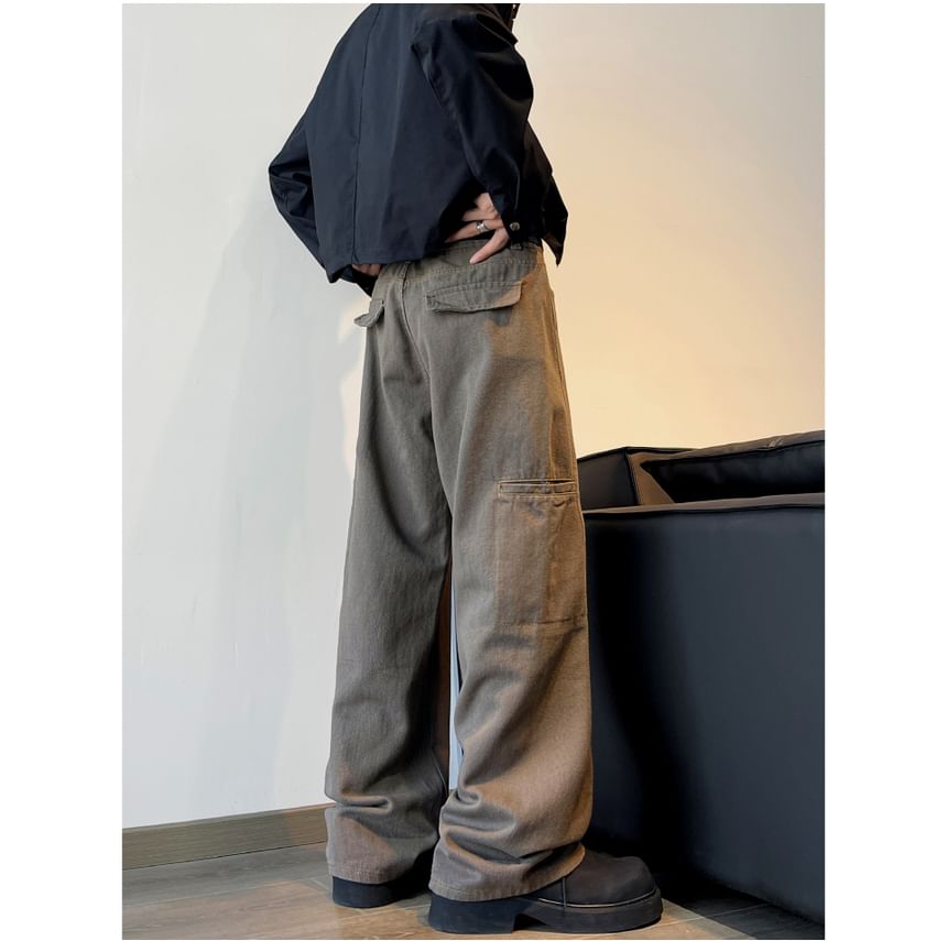 Lorencho - Hoge taille wijde jeans