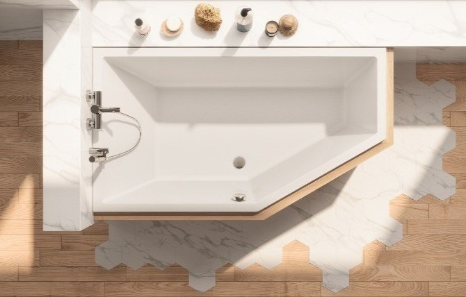 Lambini Designs Florence bubbelbad 160x90cm elektronisch links 6 4 2 hydrojets en 12 aerojets met bedieningspaneel chroom
