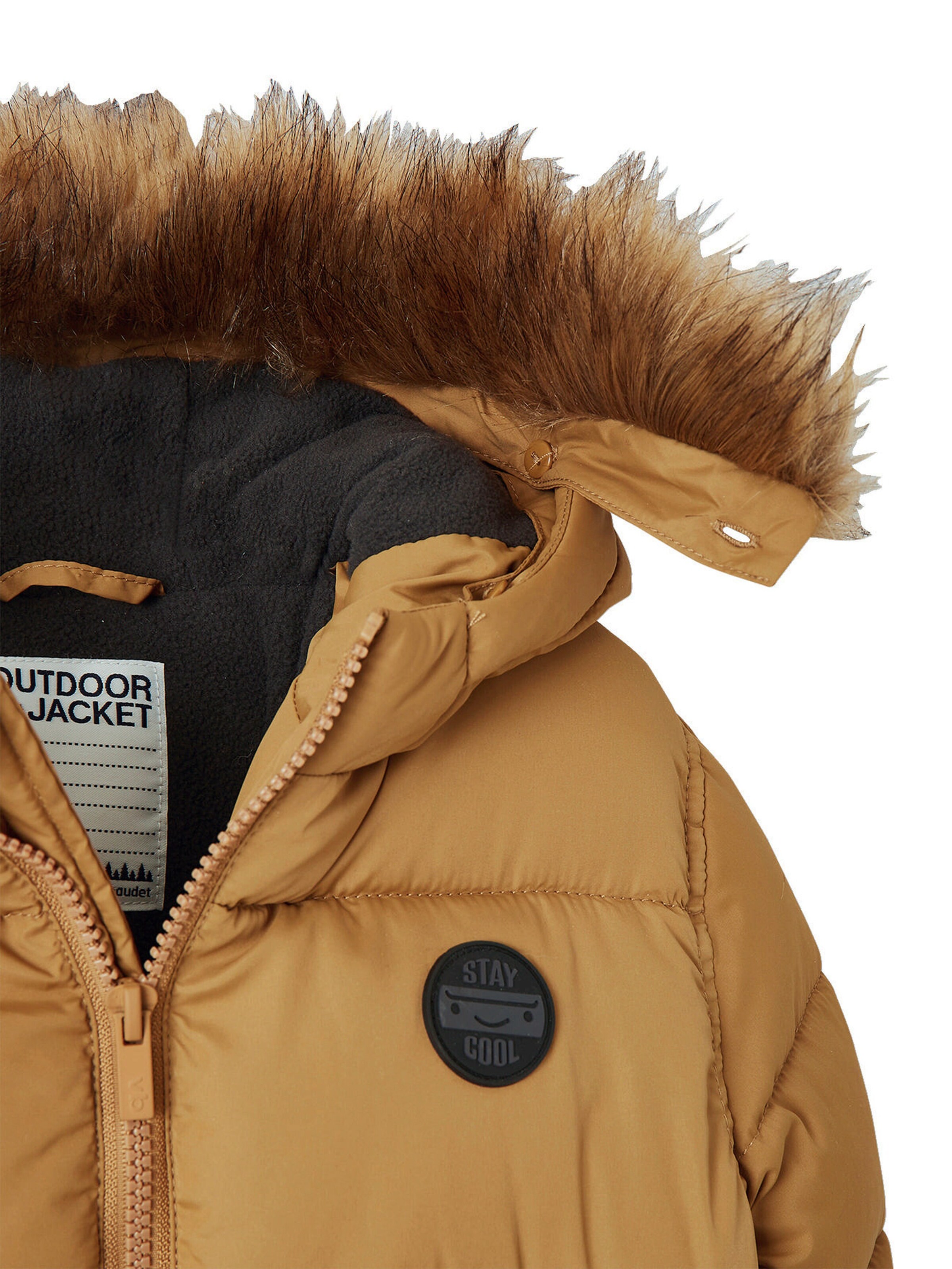 Vertbaudet Jungen Jacke & Handschuhe mit Recyclingmaterial braun
