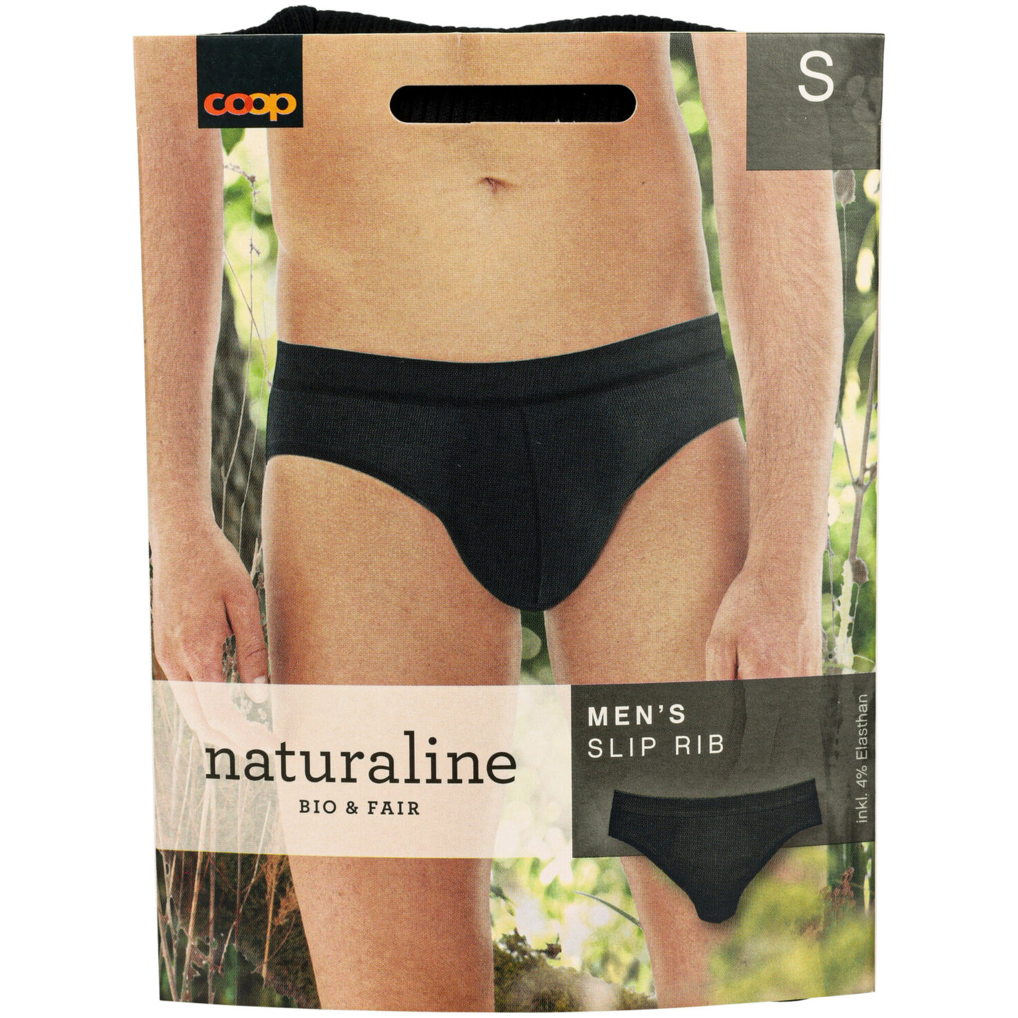 Naturaline Herren Slip Schwarz S