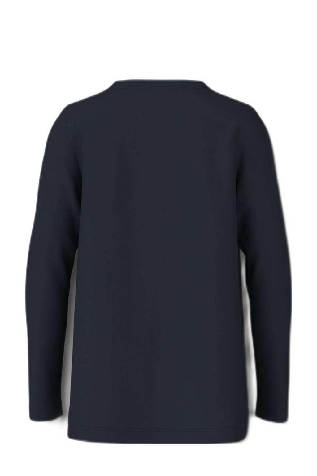 NAME IT longsleeve NKFVIOLET met printopdruk donkerblauw/roze/wit