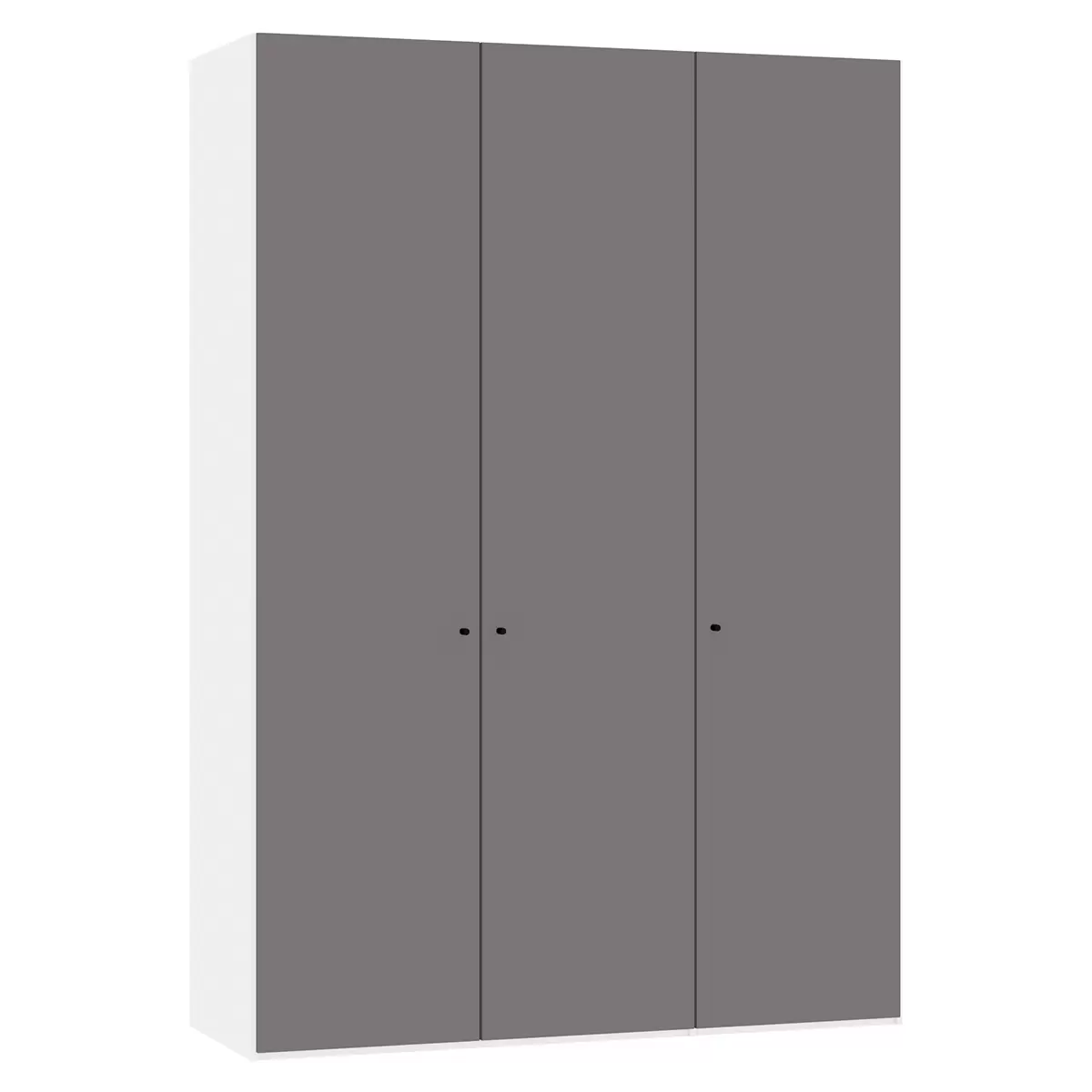 Drehtürenschrank 3-trg. Montreux dunkelgrau,weiss