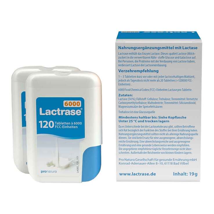Lactrase 6.000 FCC Tabletten im Klickspender Doppelpack, 2X120 St