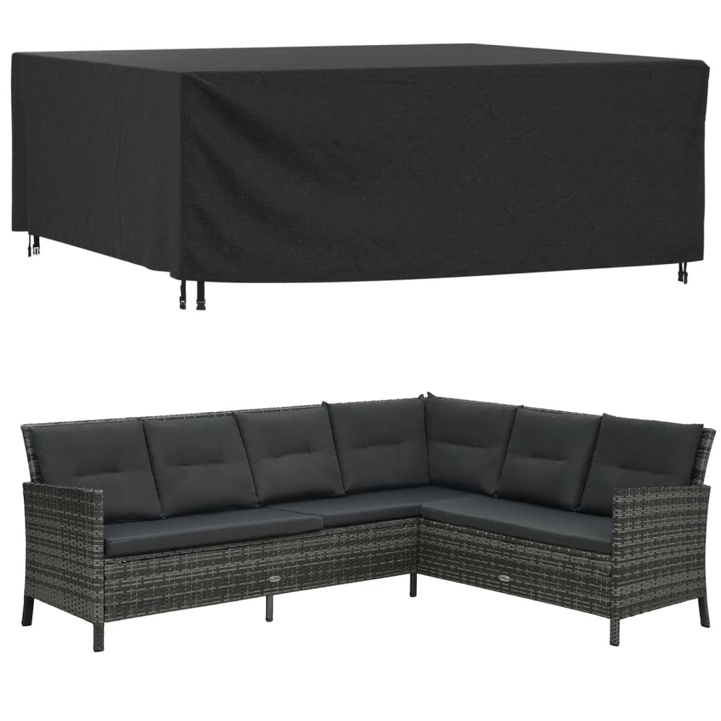 Housse de salon de jardin noir 250x210x90 cm imperméable 420d