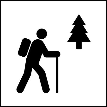 Signalétique information - Sentier de randonnée pédestre - ISO 7001